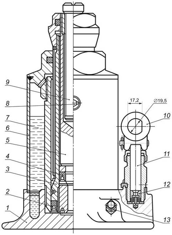 Разборка гидравлического домкрата бутылочного