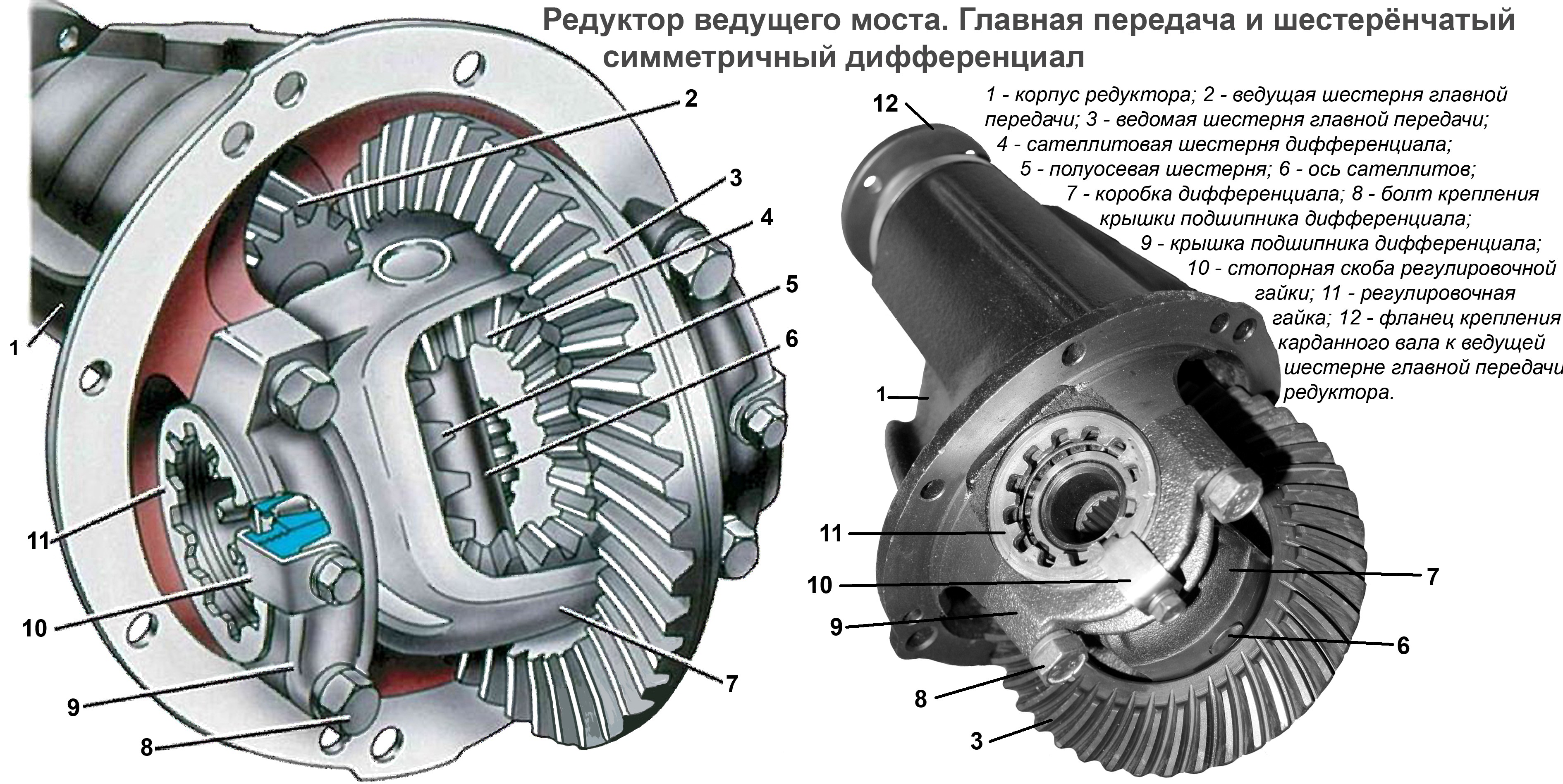 Назначение главной передачи автомобиля