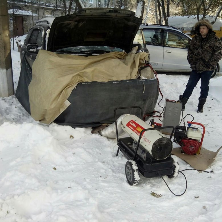 Зимний запуск автомобиля