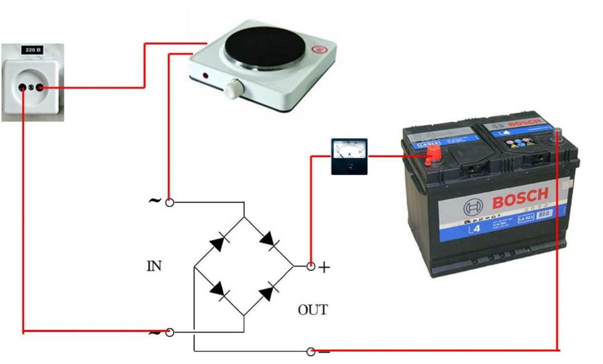 Как зарядить проводами аккумулятор