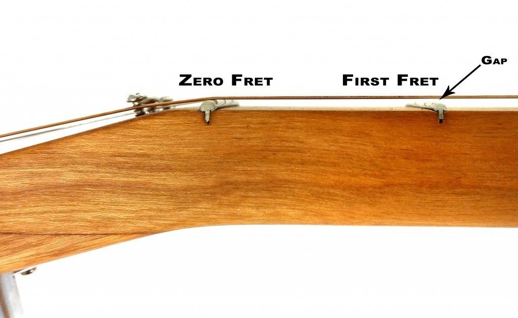 Zero fret on a cigar box guitar diagram