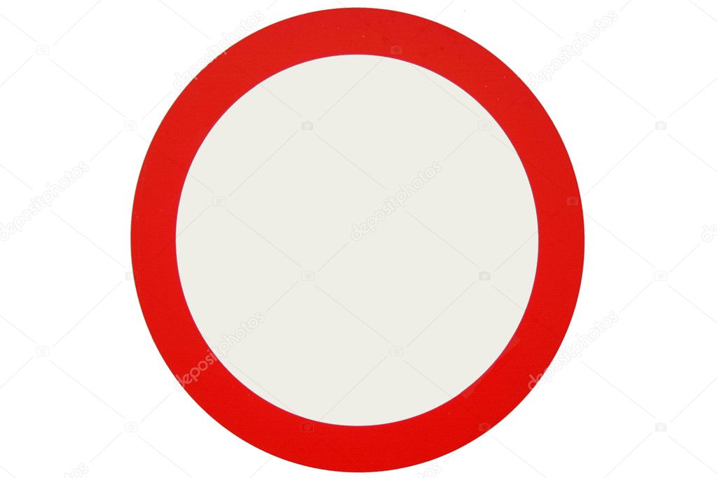 Знак красный круг на белом фоне перечеркнутый
