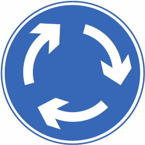 Mini-roundabout sign