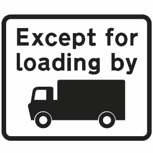 Except for loading sign