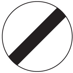 National speed limit road sign