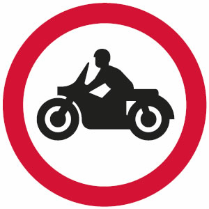 No solo motorcycles sign