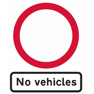 No vehicles sign
